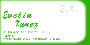 evelin kuncz business card